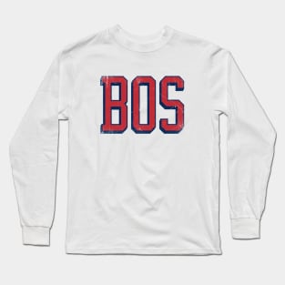 BOSton retro - White/Red Long Sleeve T-Shirt